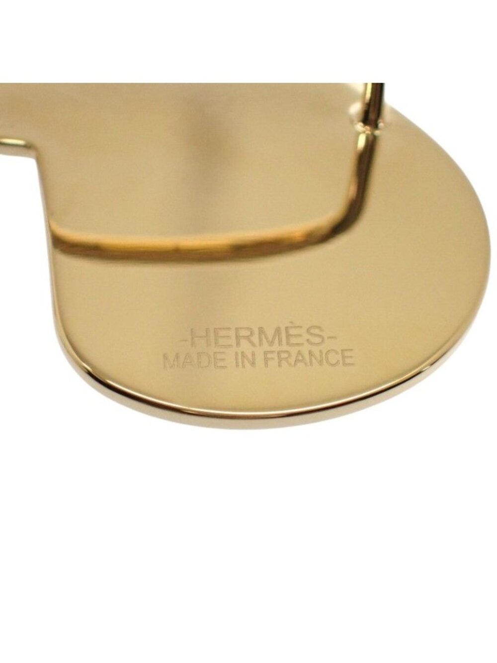 Hermes Cheval Scarf Ring Metal Black Gold - Picture 6 of 11